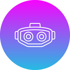 Stereoscopic Gradient Circle Line Inverted Icon