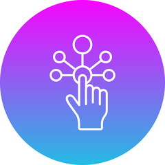 Interactive Gradient Circle Line Inverted Icon