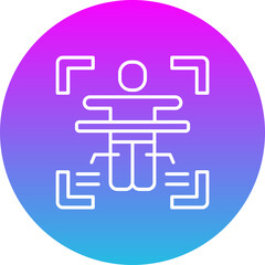Body Scan Gradient Circle Line Inverted Icon