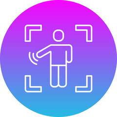 Motion Sensor Gradient Circle Line Inverted Icon