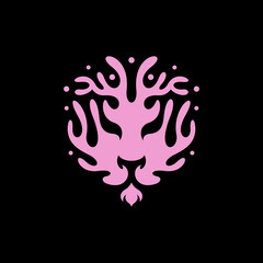 Animal Lion Coral Logo Design