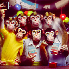 Obraz premium Monkey selfie