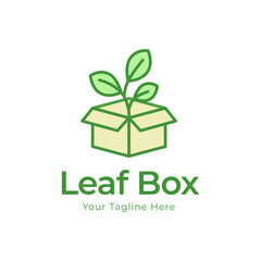 Leaf Box logo designs concept vector, Nature Box logo designs icon, Nutrition Box logo symbol