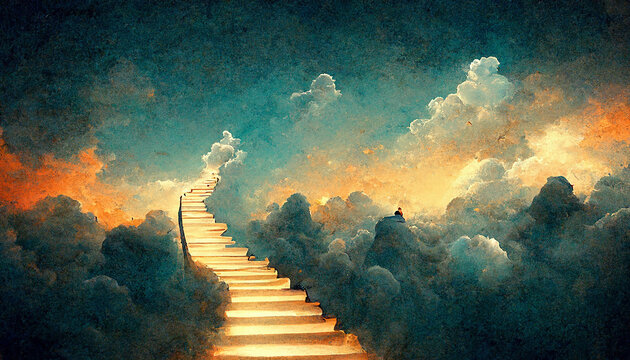 Painting of stairway to heaven