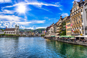 Center of Lucerne, Luzern, Switzerland