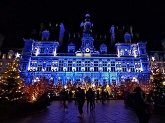 Paris, December 2021: Visit the beautiful city of Paris in France during the festive season	