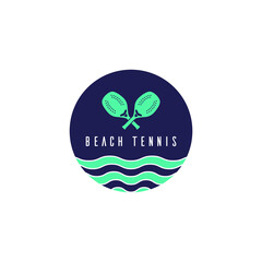 Beach tennis. Logo template.	