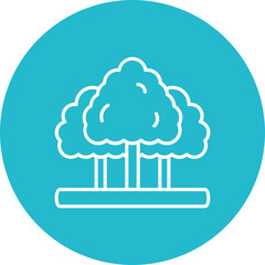 Nature Multicolor Circle Line Inverted Icon