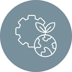 Ecosystem Multicolor Circle Line Inverted Icon