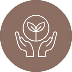 Eco Friendly Multicolor Circle Line Inverted Icon