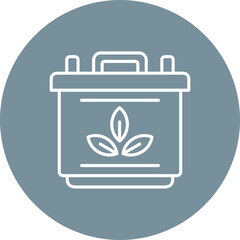 Battery Multicolor Circle Line Inverted Icon