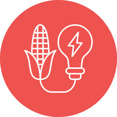 Biomass Energy Multicolor Circle Line Inverted Icon