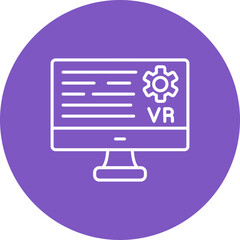 Software Multicolor Circle Line Inverted Icon