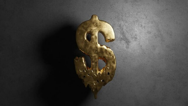 溶ける米ドル　US dollar melting