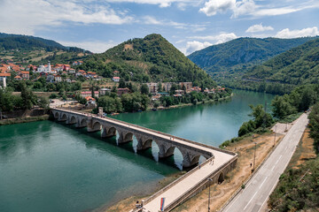 Obraz na płótnie Canvas Views of Drina river, Bosnia And Herzegovina