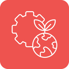 Ecosystem Multicolor Round Corner Line Inverted Icon