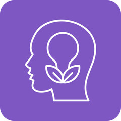 Think Green Multicolor Round Corner Line Inverted Icon