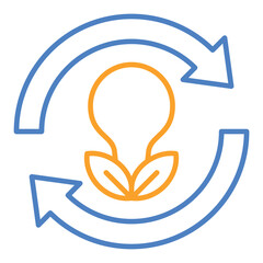 Renewable Blue And Orange Line Icon