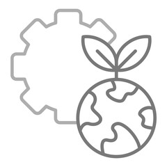 Ecosystem Greyscale Line Icon