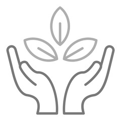 Conservation Greyscale Line Icon