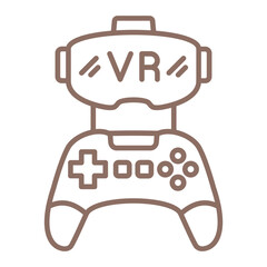 Gamepad Multicolor Line Icon