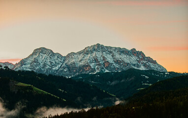 sunrise in the mountains