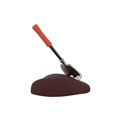 AGRICULTURE RAKE ISOLATED 3D RENDER