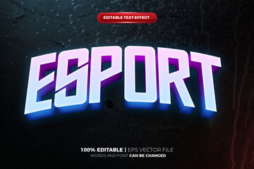 Naklejka na ściany i meble Super Esport Team Glow 3D Editable text Effect Style