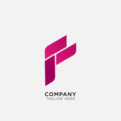abstract logo combination of rectangle and gradient color