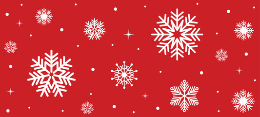 Seamless various snowflakes background, vector illustration.