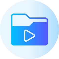 video folder gradient icon