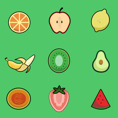 Fruit vector icons