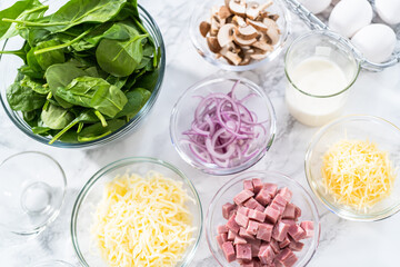 Spinach and ham frittata