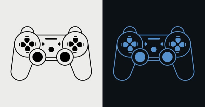 Video game controller, vector illustration.