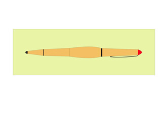 Stylo sur fond jaune