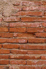 Old Bricks wall Ayutthaya background 