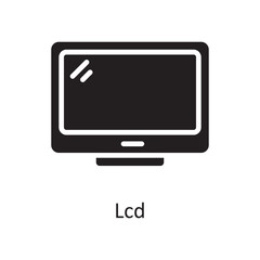 Lcd  Vector Solid Icon Design illustration. Housekeeping Symbol on White background EPS 10 File
