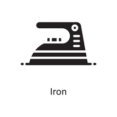 Iron Vector Solid Icon Design illustration. Housekeeping Symbol on White background EPS 10 File