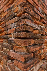 Old Bricks wall Ayutthaya background 