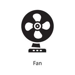 Fan Vector Solid Icon Design illustration. Housekeeping Symbol on White background EPS 10 File