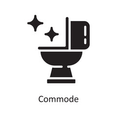 Commode  Vector Solid Icon Design illustration. Housekeeping Symbol on White background EPS 10 File