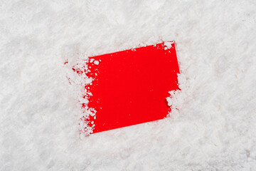 Christmas red sheet snow
