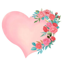 Pink Heart floral