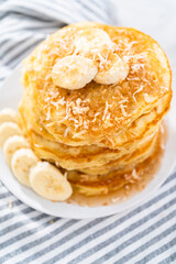 Coconut banana pancakes