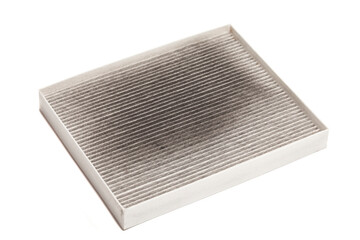 Cabin car carbon used filter isolated on white background