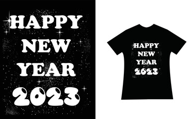 Happy New Year template t-shirt Design