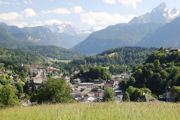 Fototapeta premium The panorama of Berchtesgaden, Koenigsee region, Germany