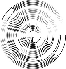 Rotating speed Lines in Spiral Form for comic books . fireworks Explosion background . Vector Illustration . Starburst round Logo . Spiral Design element . Abstract Geometric star rays . Sunburst .