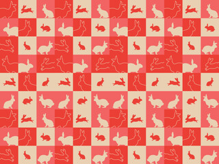 geometric chinese new year background zodiac japanese vector pattern seamless rich red lunar asian