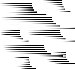 Speed Lines in arrow Form . Vector Illustration .Technology  Logo . Design element . Abstract Geometric shape . 